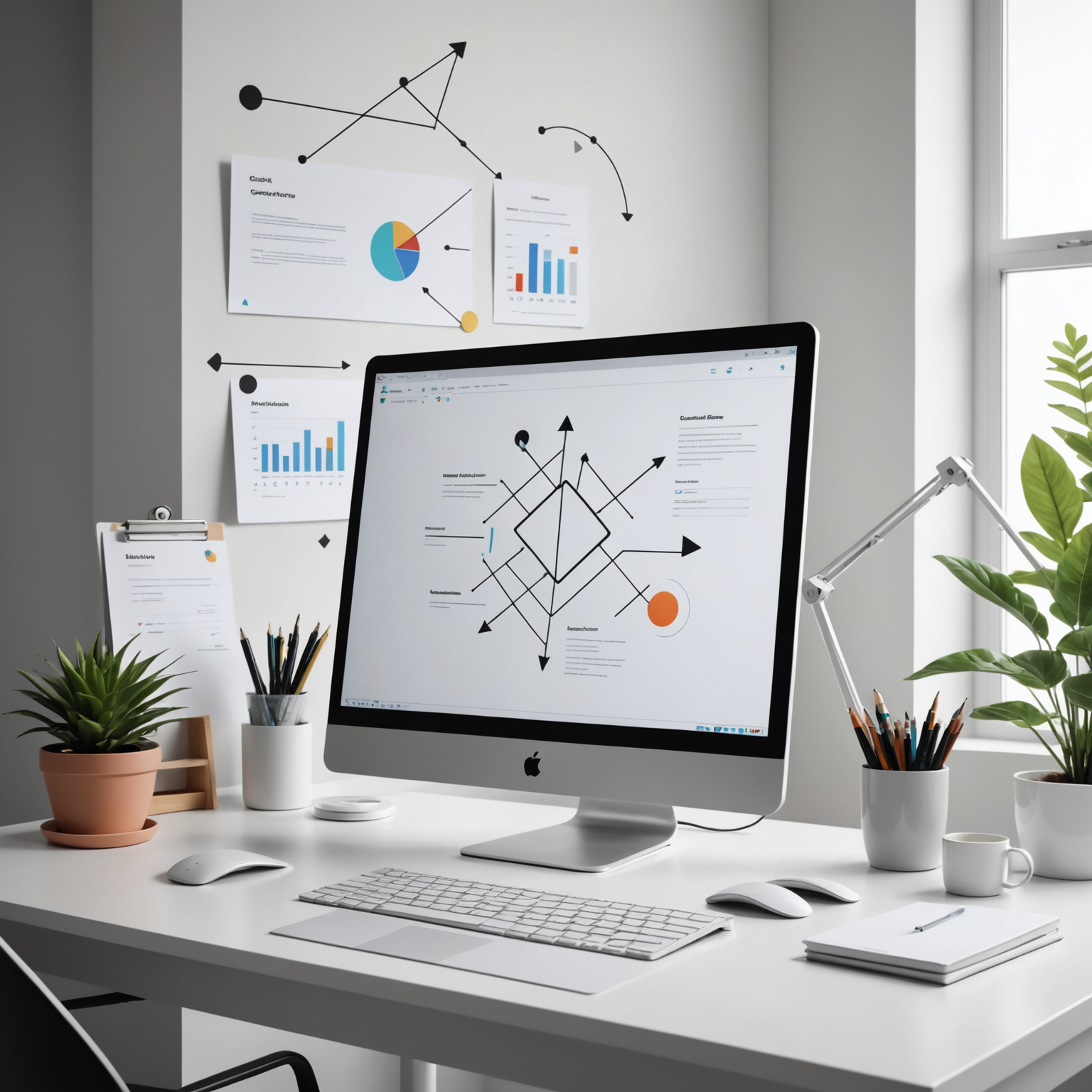 A conceptual image of a digital dashboard with analytics