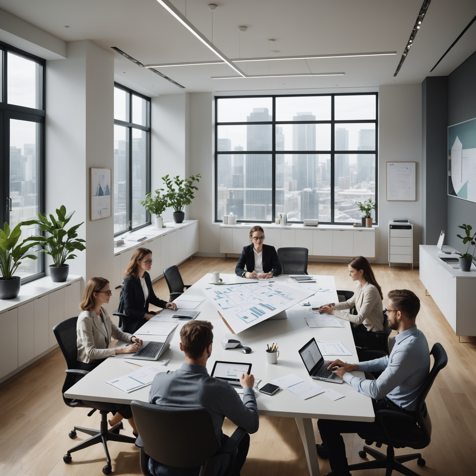 A team meeting discussing SEO strategies